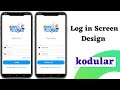 App design in kodular  log in screen  world ict touch