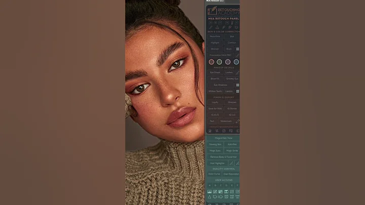 MUA Retouch panel magic 💫 #photoshoptutorials  #beautyretouching #skinretouch