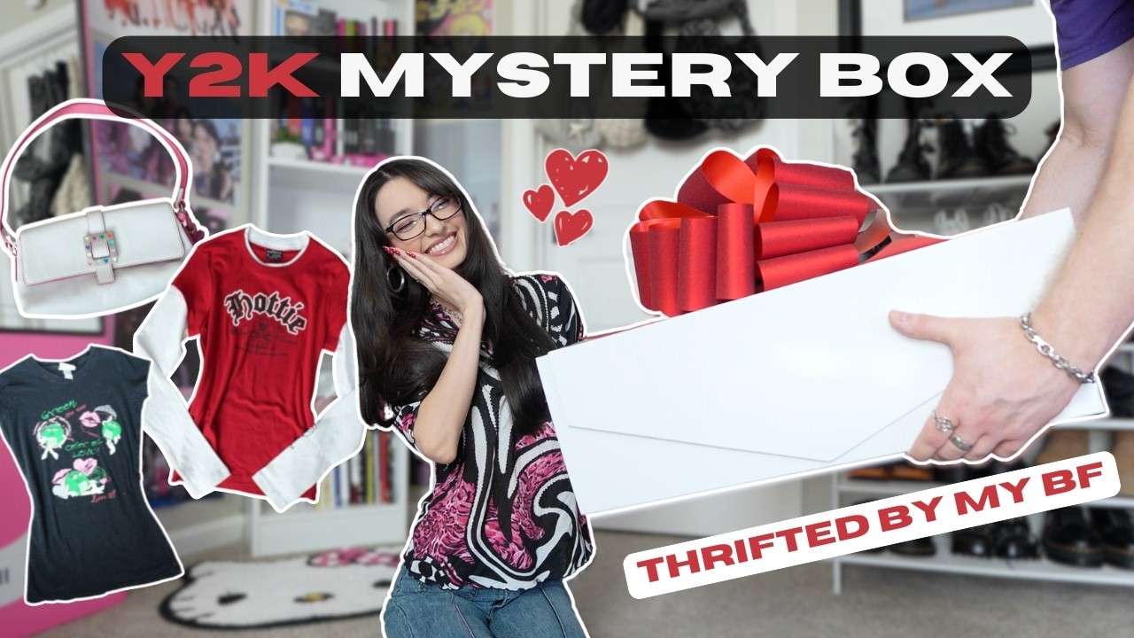 Загадочная коробка с одеждой в стиле Y2K, купленная моим парнем в секонд-хенде?! Он съел её!! 🎁 (...