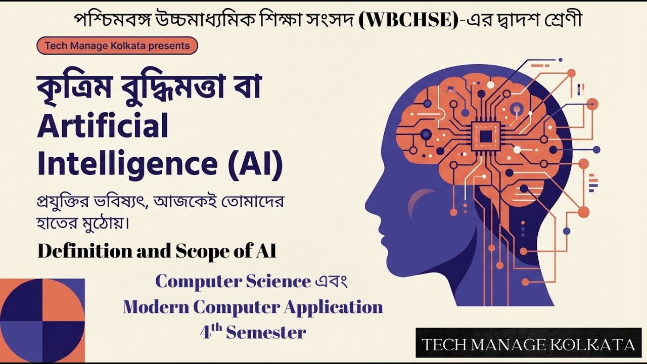 Artificial Intelligence (AI) কী? | Introduction to AI | Class XII Computer Science & COMA | WBCHSE