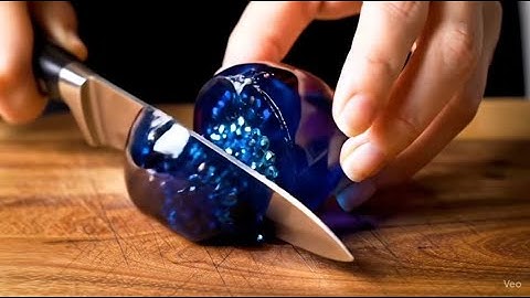 1 Hour of AI ASMR Glass Cutting and Spreading items on toast