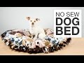 DIY No Sew Fleece Dog Bed Tutorial