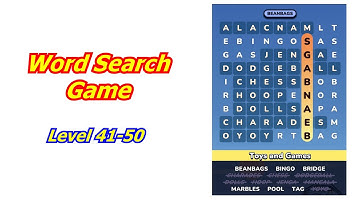 Word Search by Staple Games on Cell Phone Can You Find The Hidden Words? Level 41-50