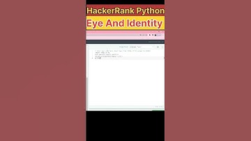 Eye And Identity || HackerRank || Python Programming || #hackerrank  #pythonprogramming #virlshort