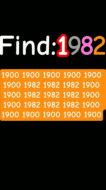 Find the number 1982