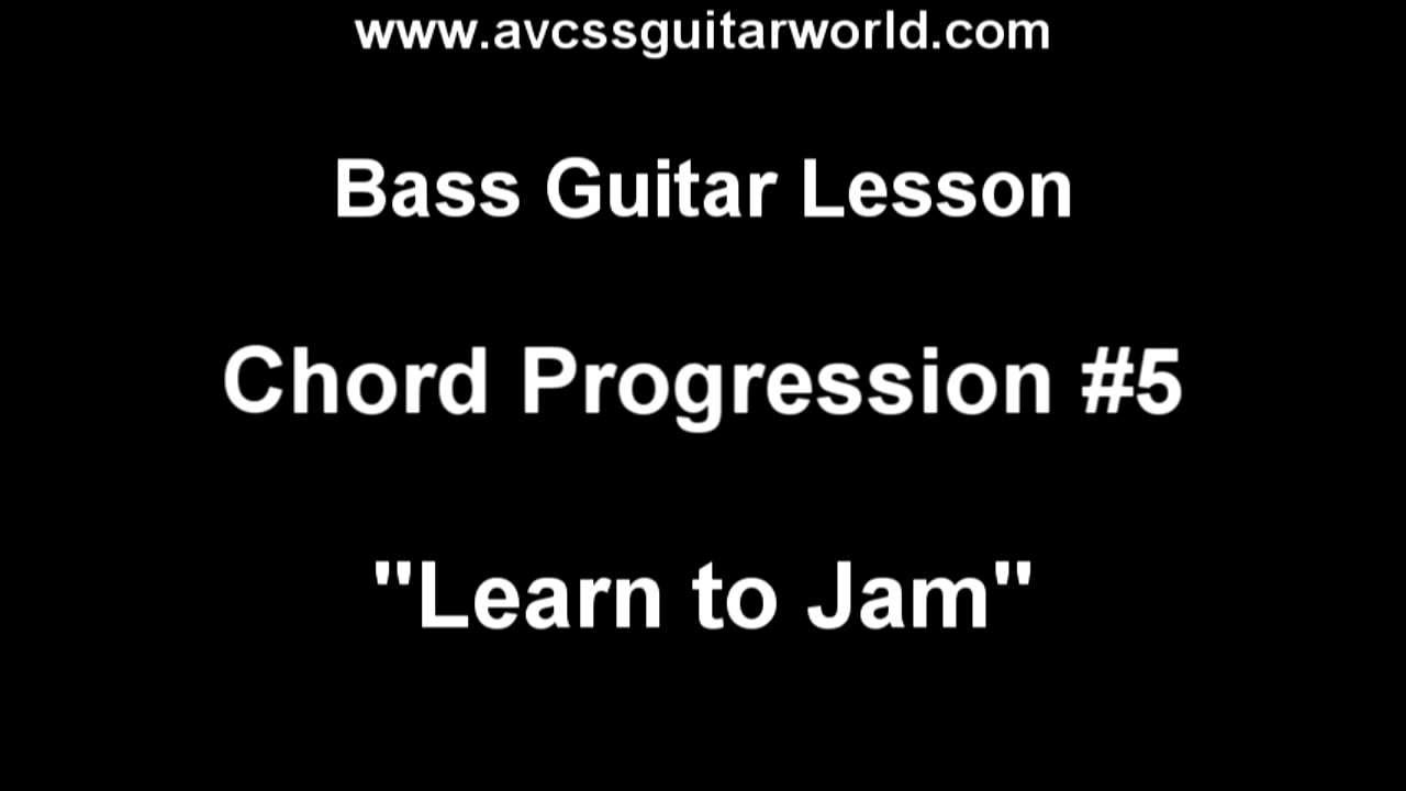 Bass Guitar Lesson Chord Progression 5 in "A" Learn to Improvise