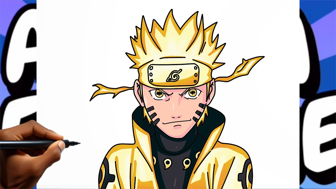 How to Draw Naruto Kurama Mode Easy Step by step