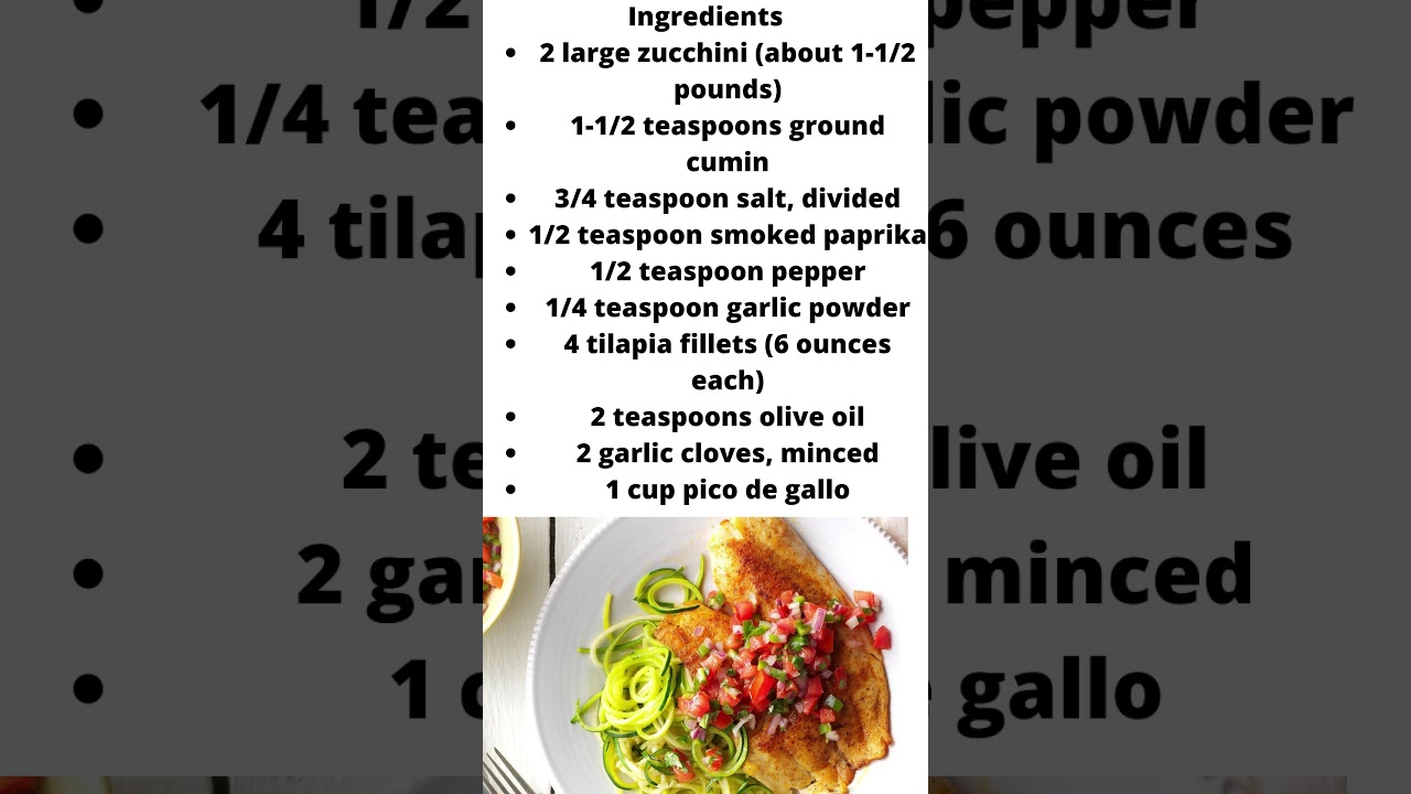 Blackened Tilapia with Zucchini Noodles shorts Instant Pot Teacher