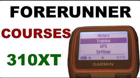 Garmin Forerunner 310 XT - Using Courses