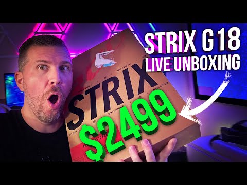 Unboxing Asus Strix G18, RTX 4080 175W, i9-13980HX, QHD 240 HZ (LIVE)