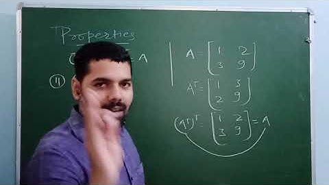 Class-12th | Matrices | Transpose Of a matrix | Symmetric, Skew Symmetric & Orthogonal Matrices