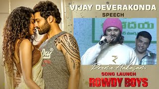 Vijay Deverakonda Speech - Preme Aakasam Song Launch - Rowdy Boys | Ashish, Anupama