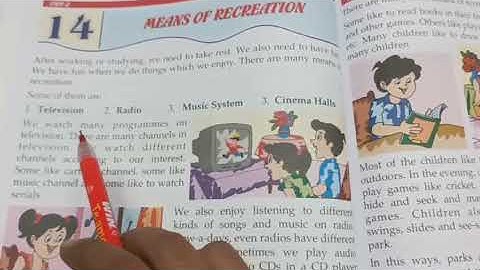 Class- 3rd, Sub. E.V.S., Ch.-14, Means Of Recreation, part-1, Date :5/1/22