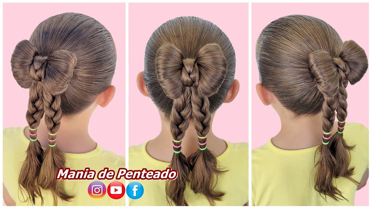 Penteado Infantil com Laço de Cabelo Fácil e Rápido | Cute Hair Bow |  Hairstyle for Girls - thptnganamst.edu.vn