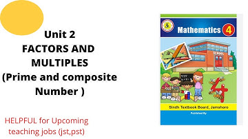 unit 2 prime and composite numbers class 4 math subject | Sindh text book board jamshoro