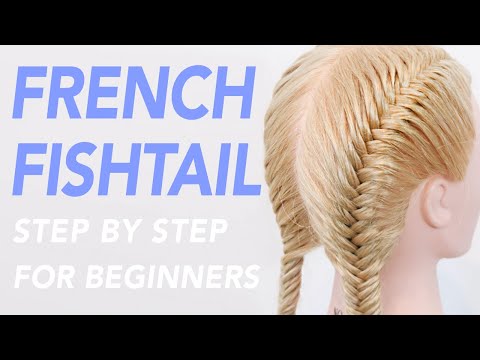 How To Double French Fishtail Braid Step by Step For Beginners [CC] | EverydayHairInspiration