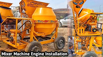 Concrete Mixer Machine Engine Installation & Startup #mixturemachine #construction #installation