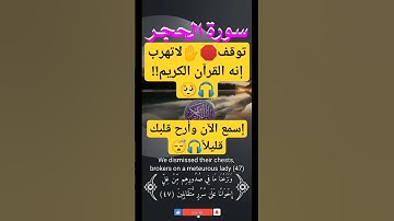 توقف🛑✋لاتهرب إنه القرآن الكريم!🎧🥺 إسمع الآن وأرح قلبك قليلاً🎧😴#قرآن#quran_لاتنسى الإشتراك