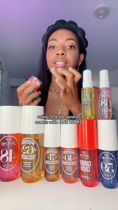 RATING SOL de Janeiro scents with ONE WORD👀 #skincare #preppyyyy #beautyproducts  #preppygrwm
