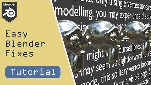 How to Fix Common Blender Problems: Step-by-Step Solutions for Doubled Vertices, Loop Cuts, and More