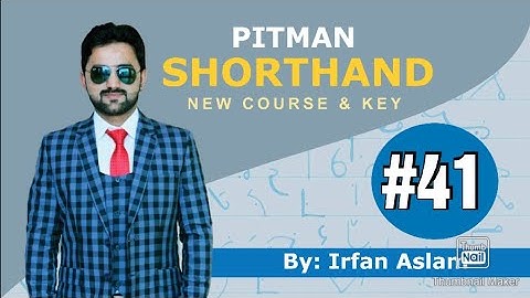 Lecture#41 |Shun Hook| Pitman Shorthand New Course and Key by Irfan Aslam