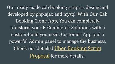 Readymade Best Uber Clone Script - DOD IT SOLUTIONS