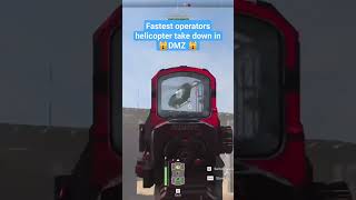 Fastest Operator Helicopter 🚁 Takedown💪 🙀in DMZ🙀#warzone #almazrah #cod #pcgaming