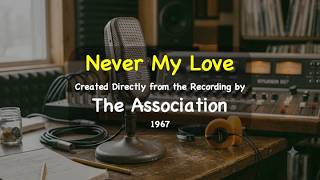Never My Love – The Association | Karaoke Track with Full Background Vocals