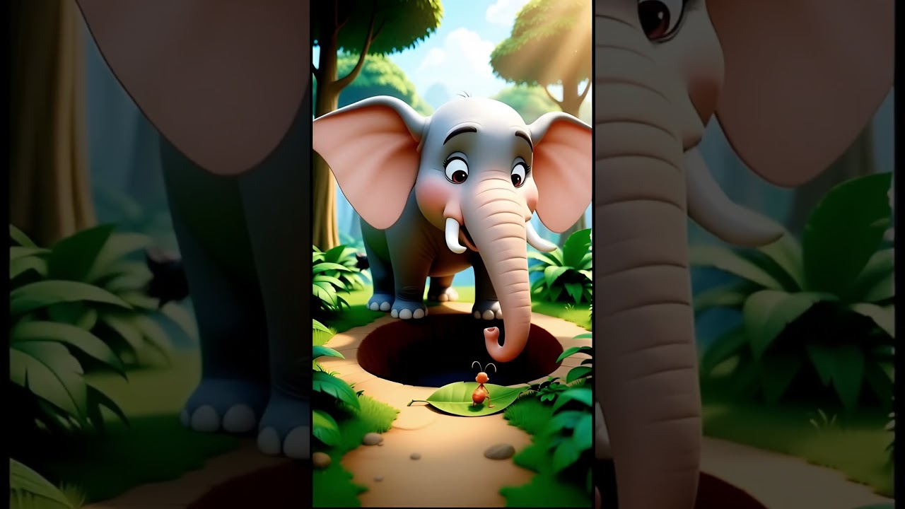 🐜🐘 नन्ही चिंटी और दयालु हाथी | सच्ची दोस्ती की प्यारी कहानी | Moral Story for Kids#shortstories