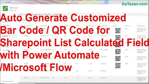 Generate QR Code/Barcode for Sharepoint List Calculated field with Power Automate/Microsoft Flow