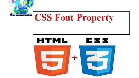7) CSS FONT PROPERTY IN HINDI/URDU