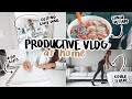 *productive* day in my life at home! | couch delivery, homework, organizing, cleaning & more!