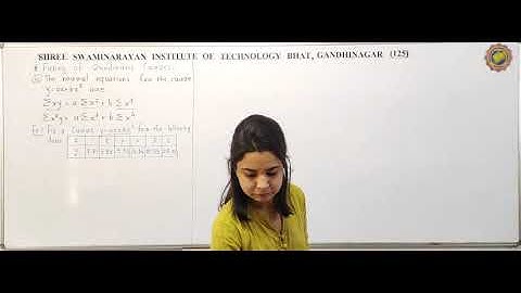 AME_UNIT5_L6 | Fitting Of A Quadratic Curve (Part-3) | Curve Fitting | Dipali Parekh