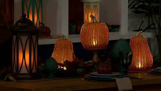 Illuminated Textured Pumpkin By Valerie on QVC