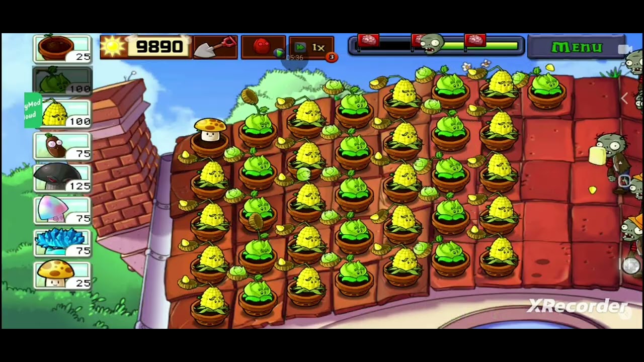 FCB PLANTS VS ZOMBIES ROOF LEVEL 4