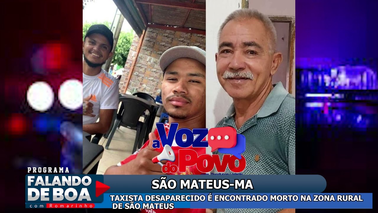 TAXISTA DESAPARECIDO É ENCONTRADO MORTO NA ZONA RURAL DE SÃO MATEUS