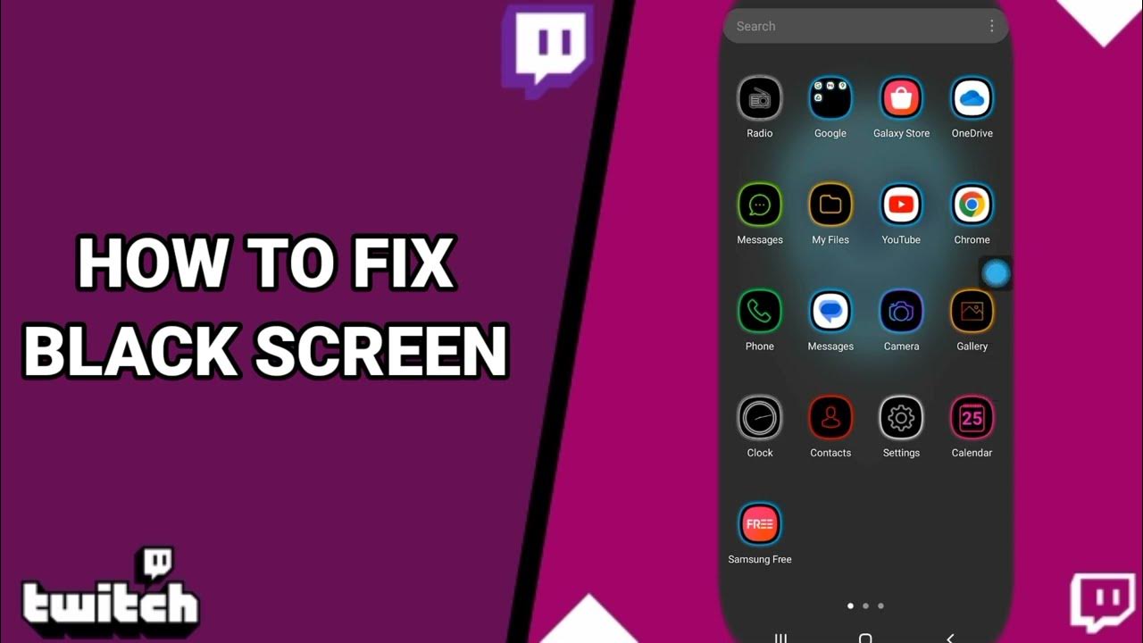 How To Fix Black Screen On Twitch Live Game Streaming App YouTube