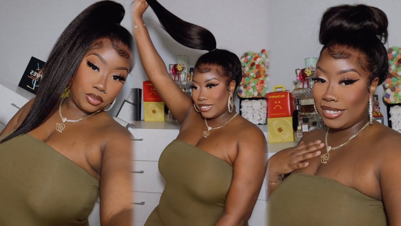 My NATURAL Hair? Almost! Bomb 4C Edge Kinky Straight 360 Lace Wig Install FT Cynosure Hair