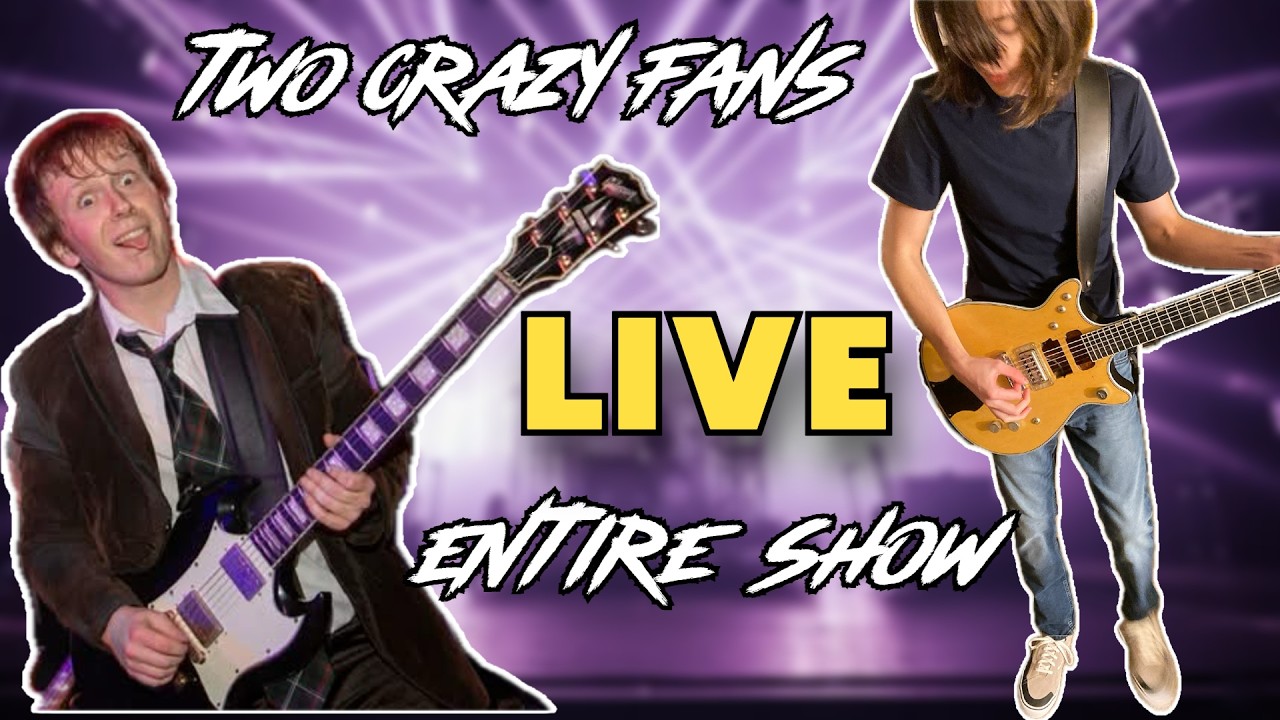 Two Crazy AC/DC Fans Playthrough An Entire Concert! LIVE #acdc #cover