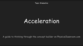 Acceleration - Concept Builder