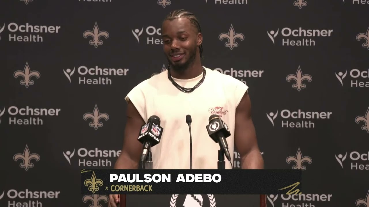 Paulson Adebo on HUGE 3-turnover game | Saints-Bears Postgame Interview