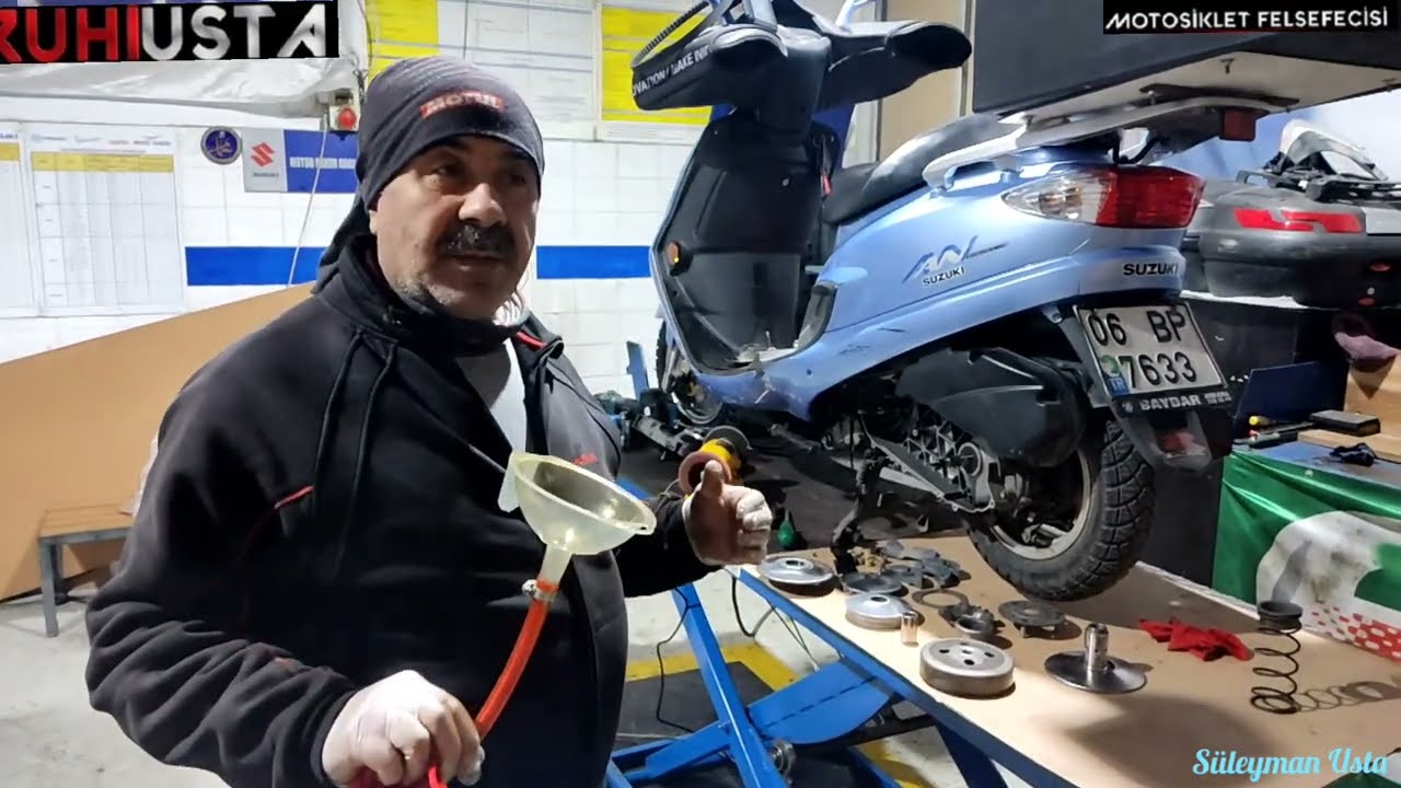 SUZUKI AN125/DETAYLI VARYATÖR BAKIMI PÜFNOKTALAR