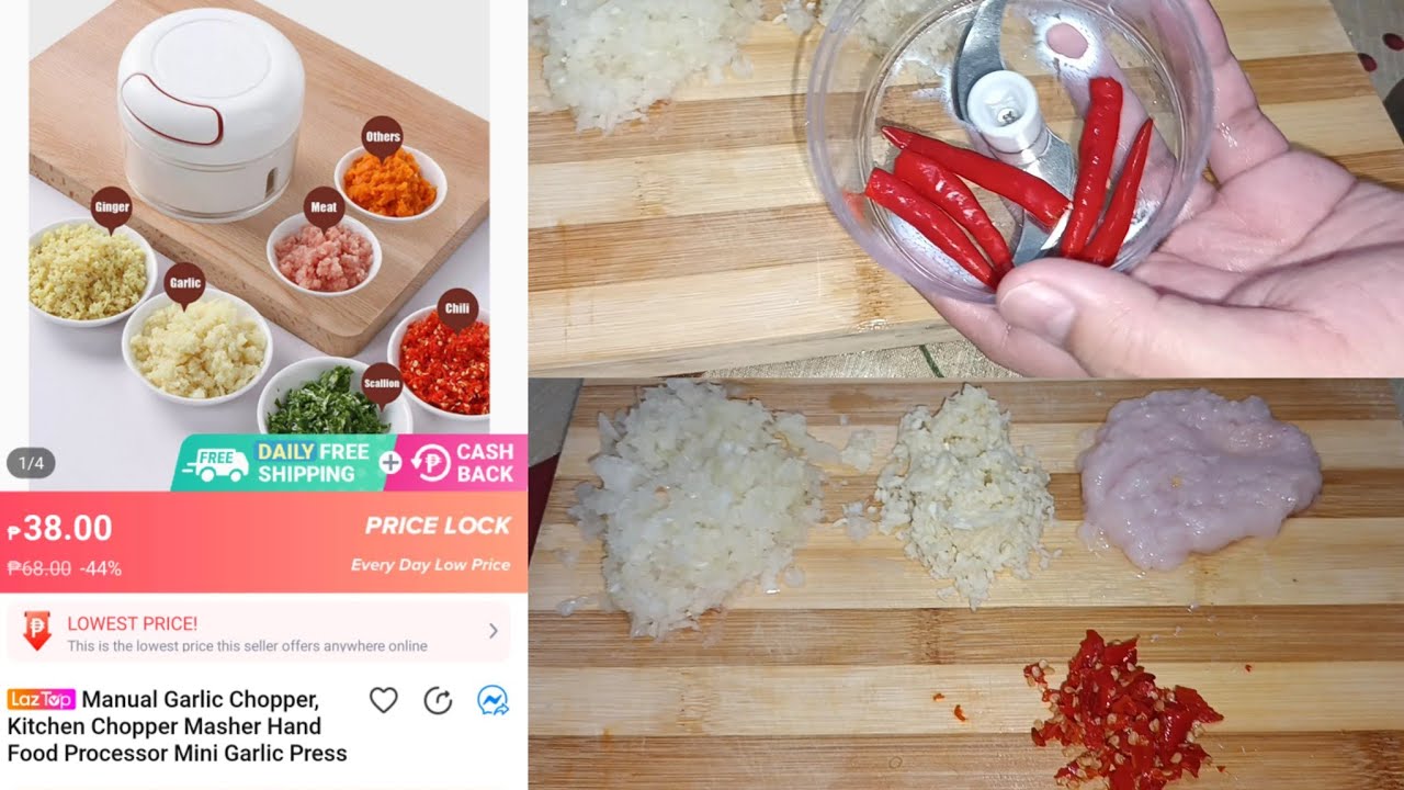 Mini Food Chopper 38 Pesos only (less than 1 USD) from Lazada Inboxing and Testing