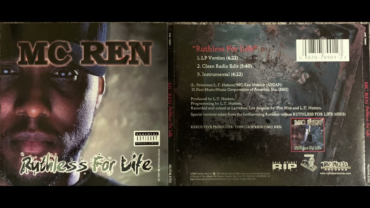 MC REN ( 1. LP Version ) Ruthless For Life CD Single EAZY-E Bone