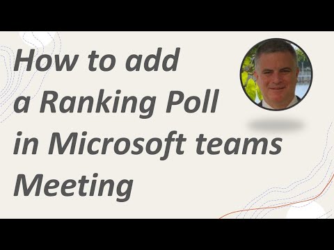 How to add a Ranking Poll in Microsoft teams meeting ?
