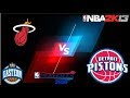 NBA 2K13 Playoffs 2020 Edition Eastern Quarterfinals 4 Heat VS 5 Pistons 