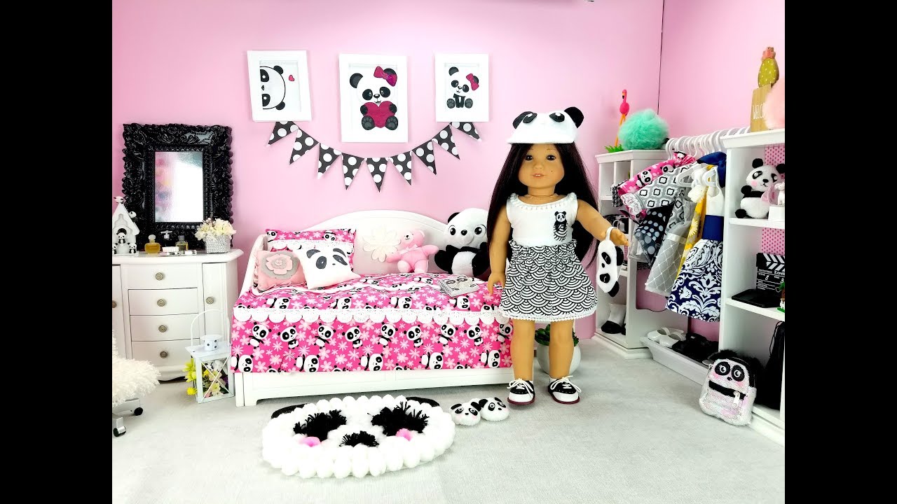 AMERICAN GIRL DOLL PANDA BEDROOM - YouTube