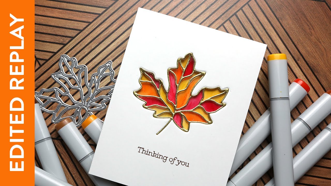 🔴 EDITED REPLAY - How to Create "Stained Glass" with Acetate and Copic Markers