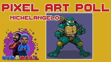 [Yin & Rell Create] Weekly Pixel Art: TMNT Michaelangelo