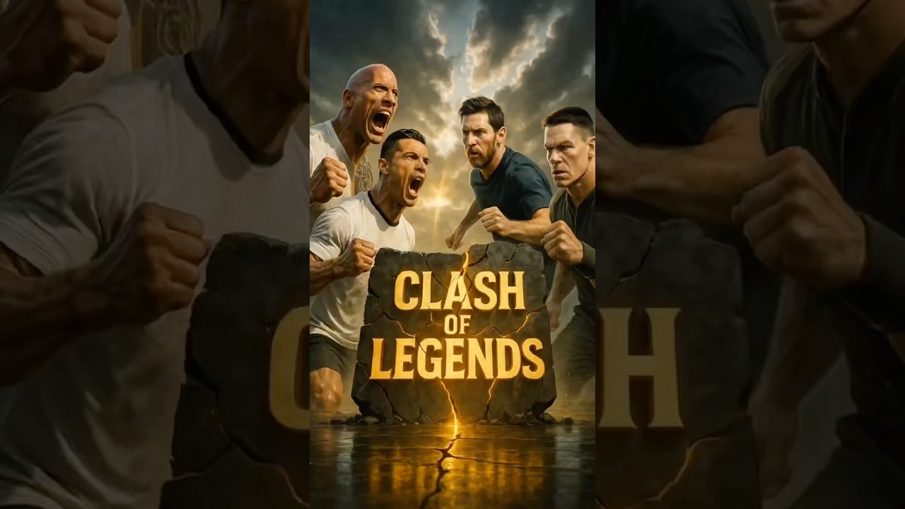 Clash of Legends: Messi & Cena vs Ronaldo & The Rock 🔥